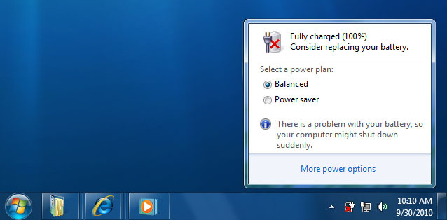 Low Battery Icon Windows 7