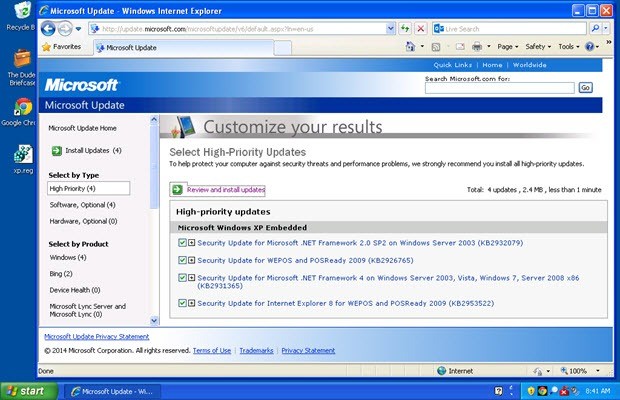  Reports claim Windows XP can be updated via registry hack