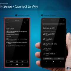 WiFi Sense (WP8.1) / Connect to WiFi (W10M)