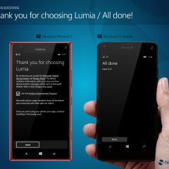 Thank you for choosing Lumia (WP8.1) / All done&#33; (W10M)