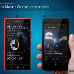 Xbox Music (WP8.1) / Groove (W10M) - now playing