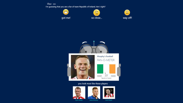 微软聊天机器人Murphy    能猜到你是哪支欧洲杯国家队的球迷