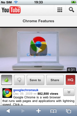 The new-look YouTube mobile web application